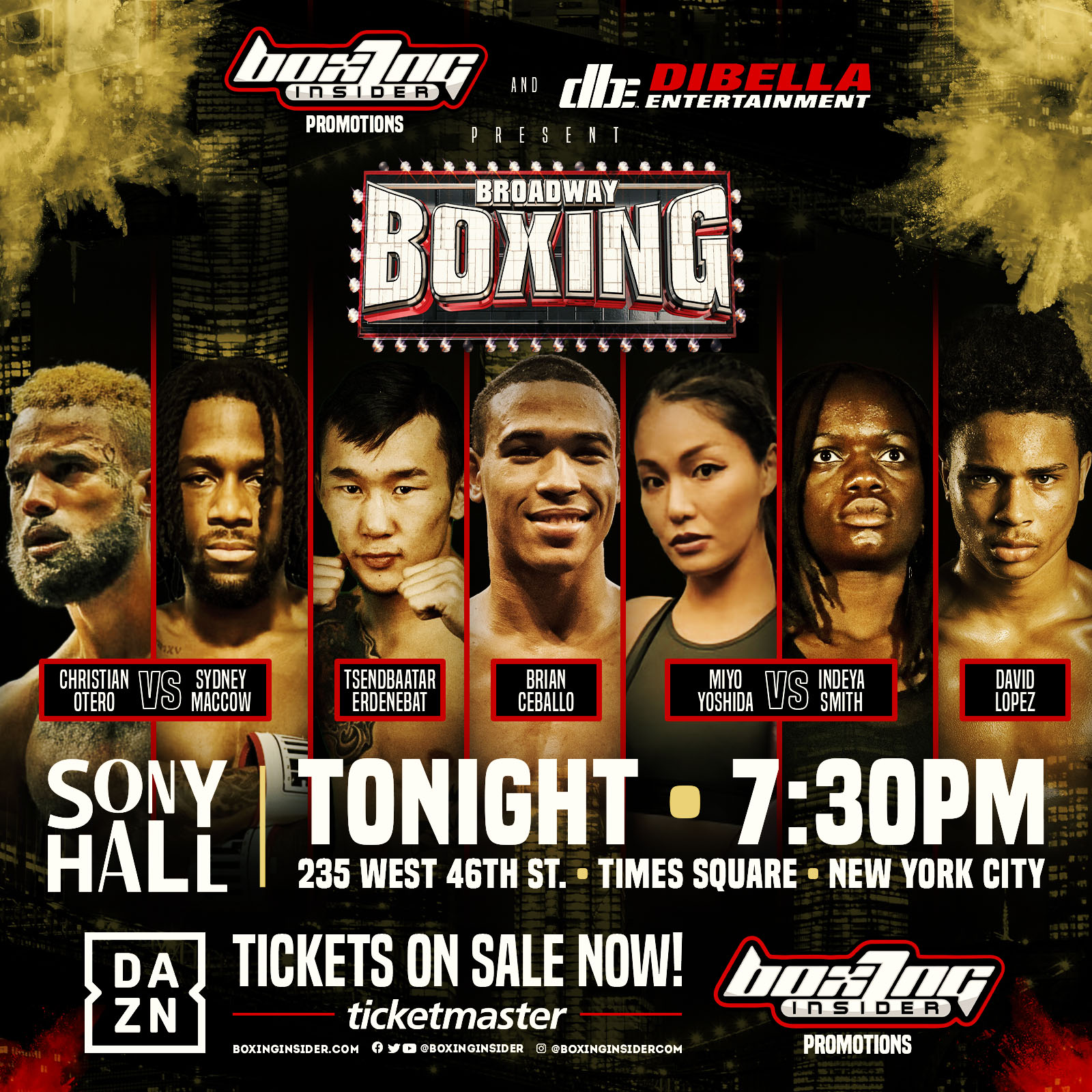Boxing Insider Presents Broadway Boxing on DAZN Featuring Brian Ceballo