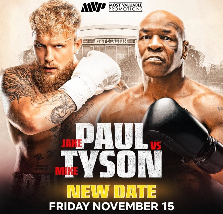 Mike Tyson – Jake Paul Moved to November 15th