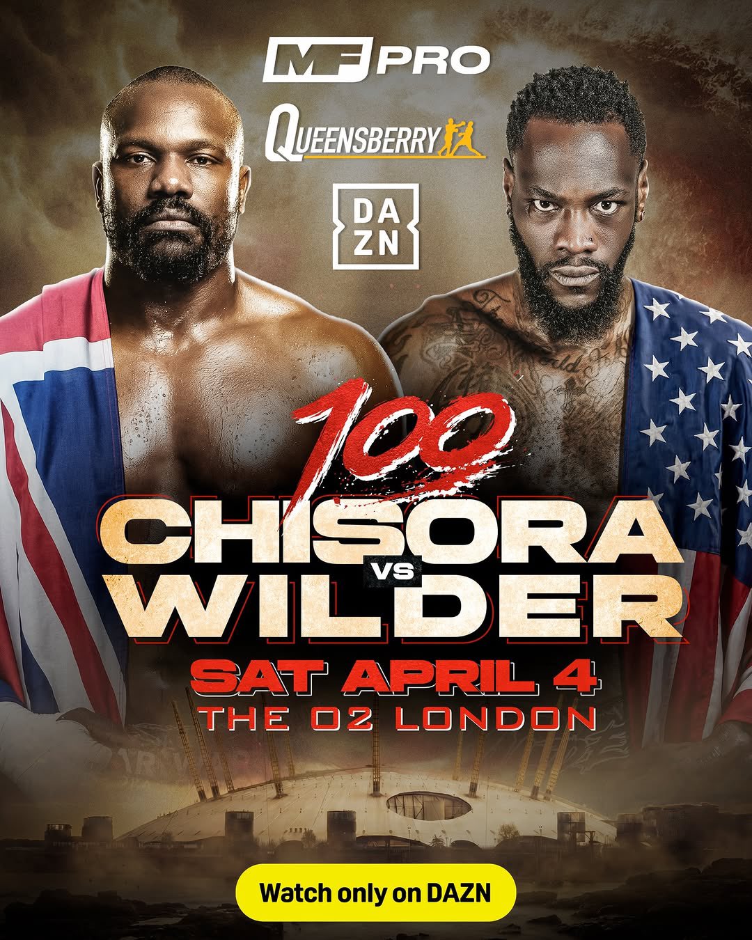 Deontay Wilder vs. Derek Chisora: Blockbuster Heavyweight Clash Officially Set for April 4 at London’s O2 Arena