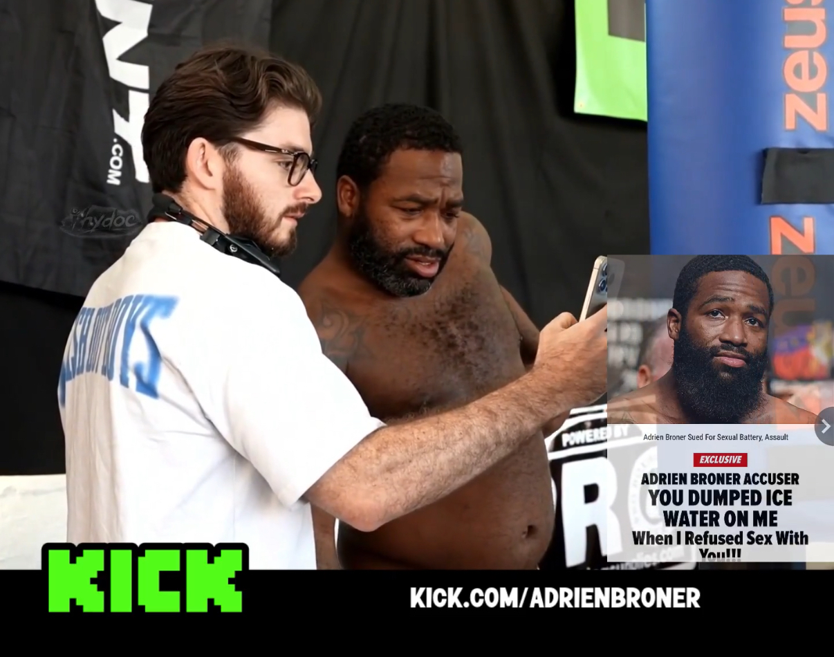 LATEST: Adrien Broner Sued for Sexual Battery, Learns of Suit Live on Stream