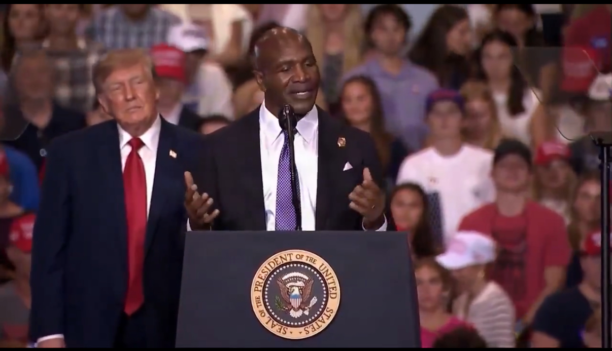 Nms Boxing Card Evander Holyfield Takes the Stage With Trump in South Carolina as the ...